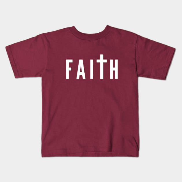 FAITH CROSS Kids T-Shirt by Sunshineisinmysoul